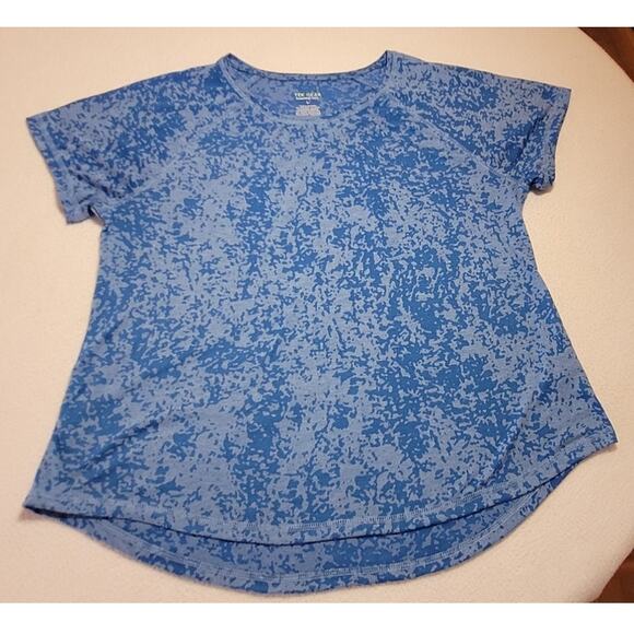 Tek Gear Womens Activewear Top Lot of 3 Sz Large Bold Camo Print Red Blue Green - Picture 5 of 6